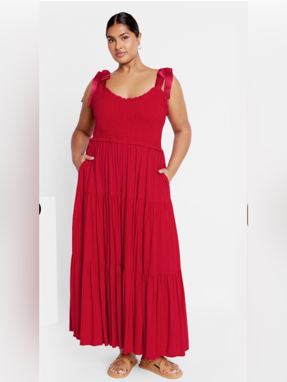 City Chic Cosmopolitan Maxi Dress - Cranberry, Size 18, NWT